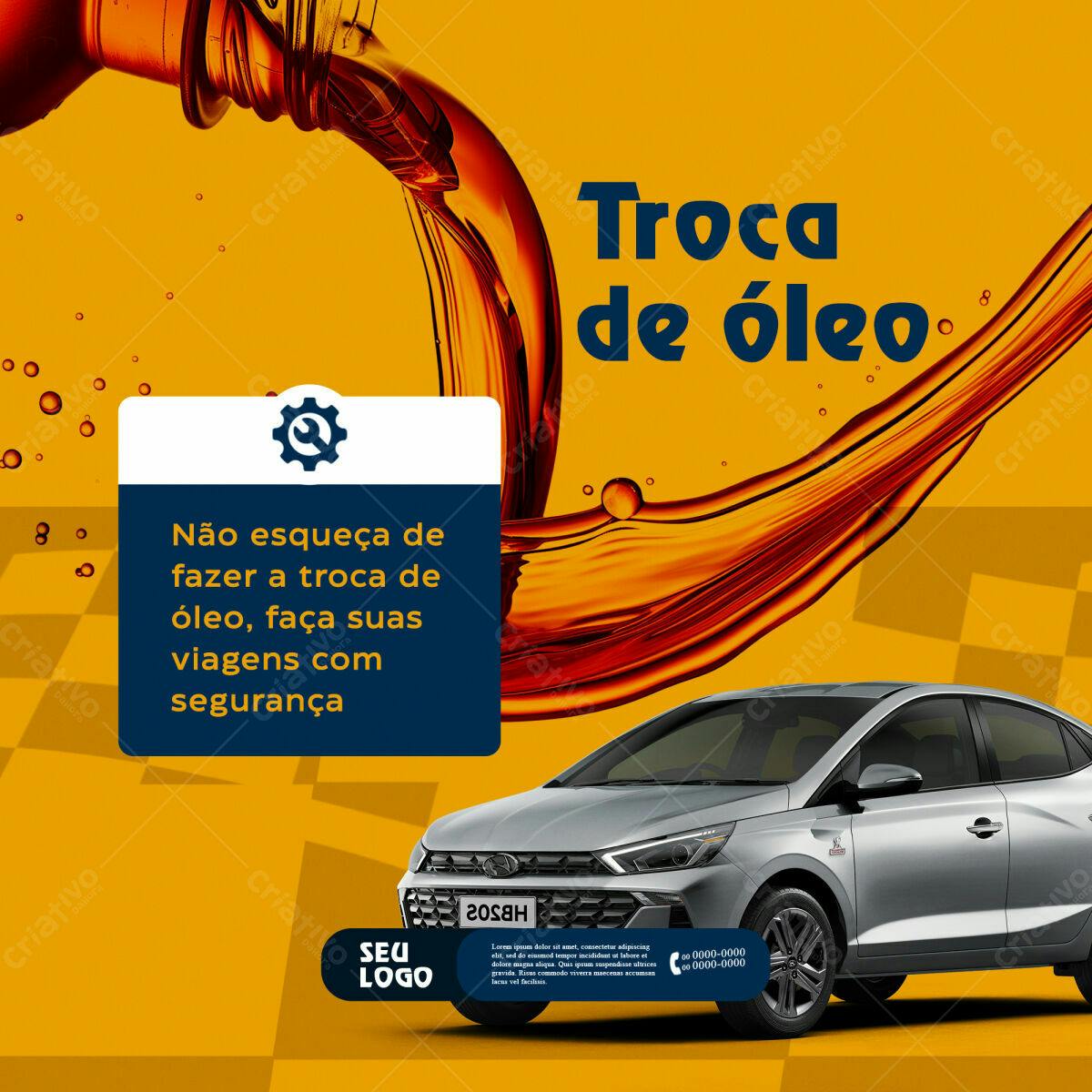 Post para Troca de Óleo PSD Editável