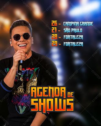 Agenda de shows artista