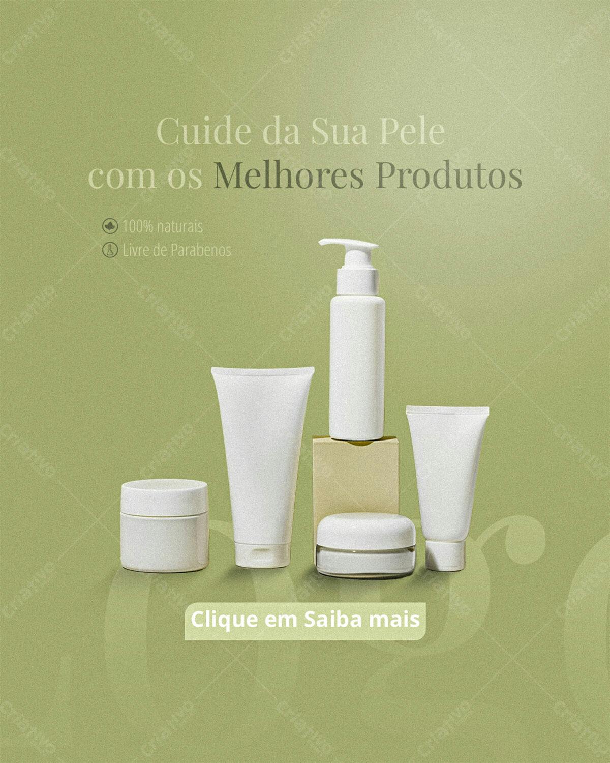 Mockup de Produtos de Beleza para Instagram PSD Editável