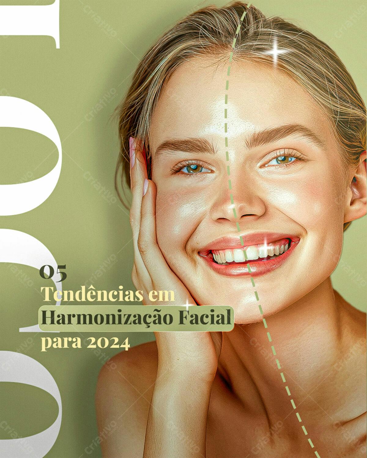 Post para Harmonização Facial 2024 PSD Editável
