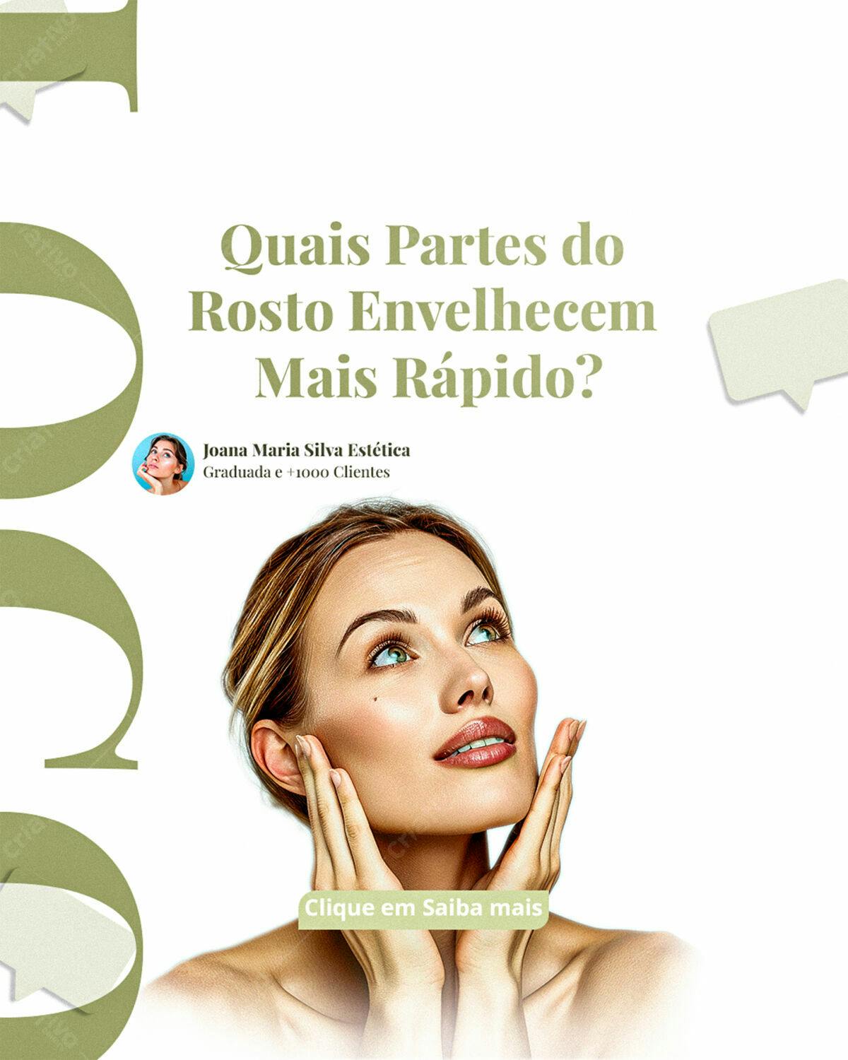 Post para Instagram Envelhecimento Facial PSD Editável