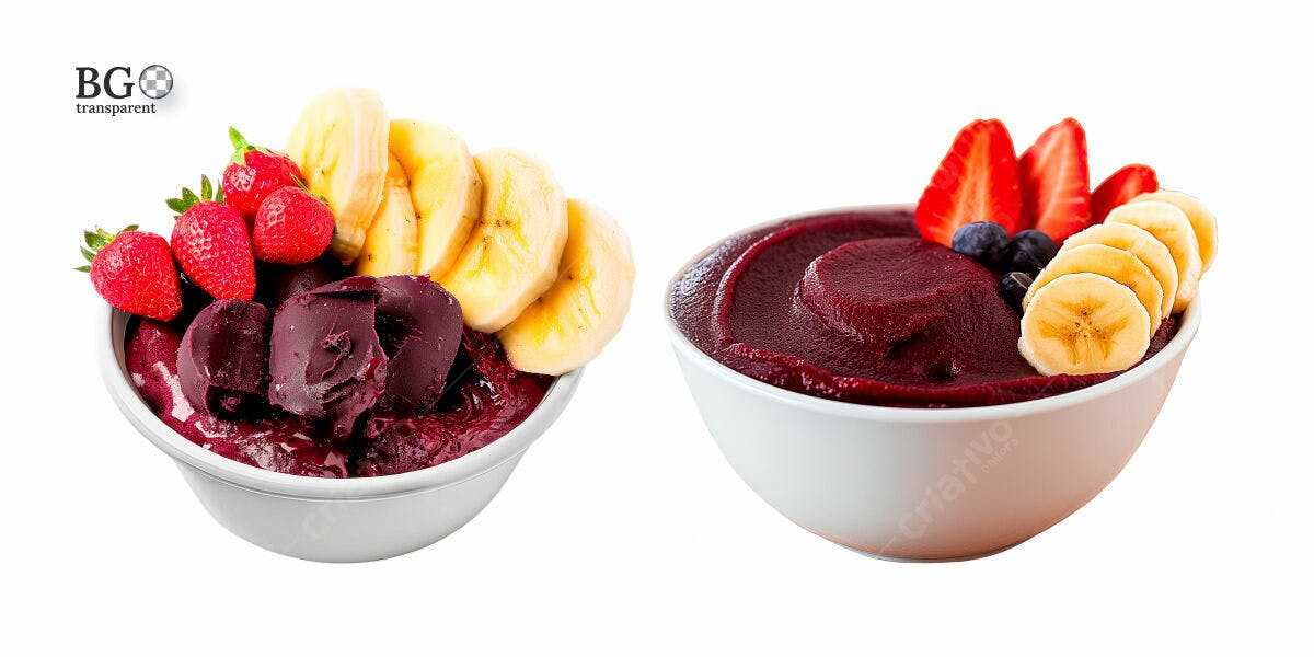 Imagens de Açaí com Frutas PSD Editável