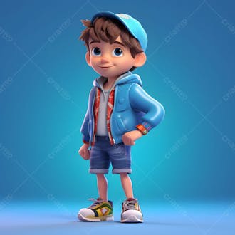 Kamranch 1 a little fashion boy 3d cartoon character with blue b 7a 6fc 965 b 4db 4a 97 8887 fdc 2189e 4048