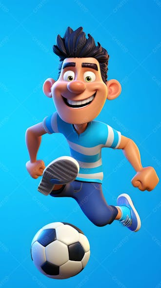 Kamranch 1 football player 3d cartoon character full lenght with cd 744385 add 2 4f 38 8fc 7 a 33430398c 74