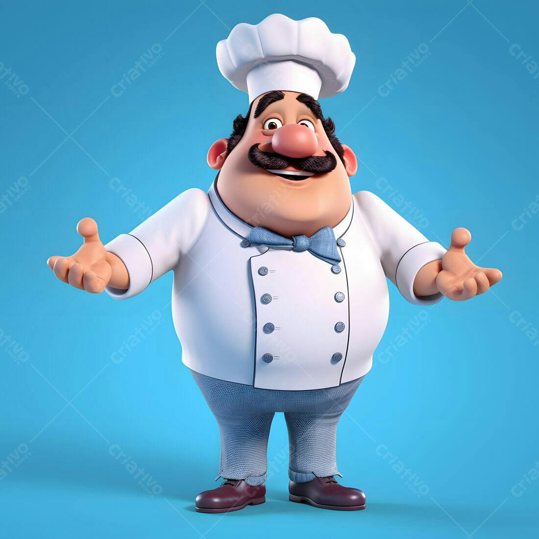 Chef de desenho animado alegre
