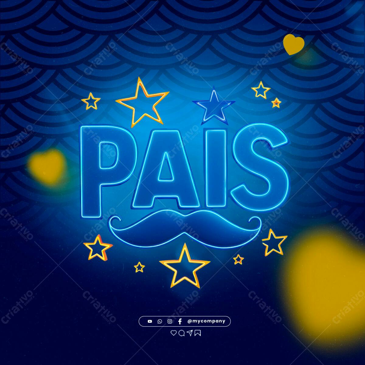 Flyer Dia dos Pais PSD Editável