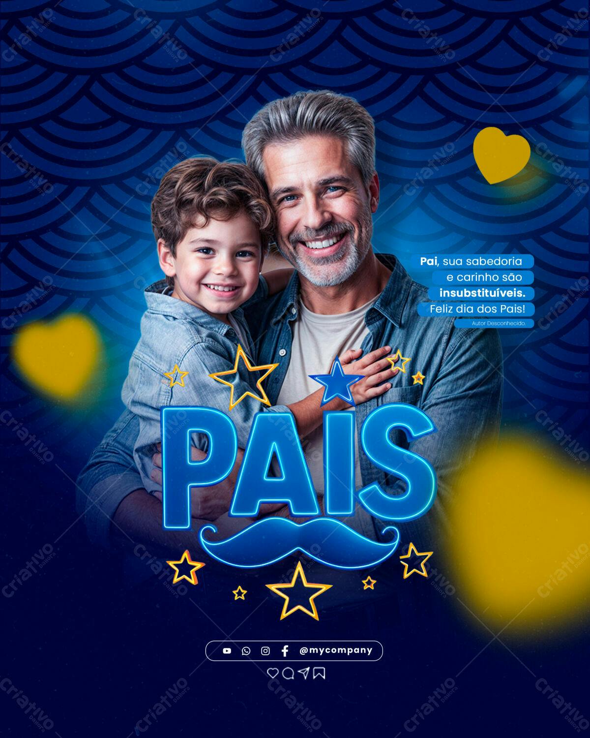 Postagem Dia dos Pais PSD Editável