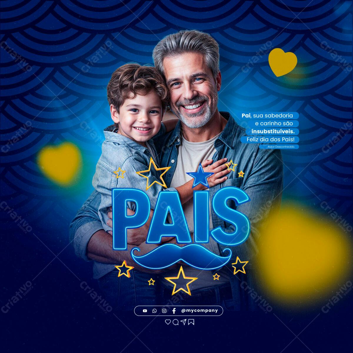 Postagem Dia dos Pais PSD Editável