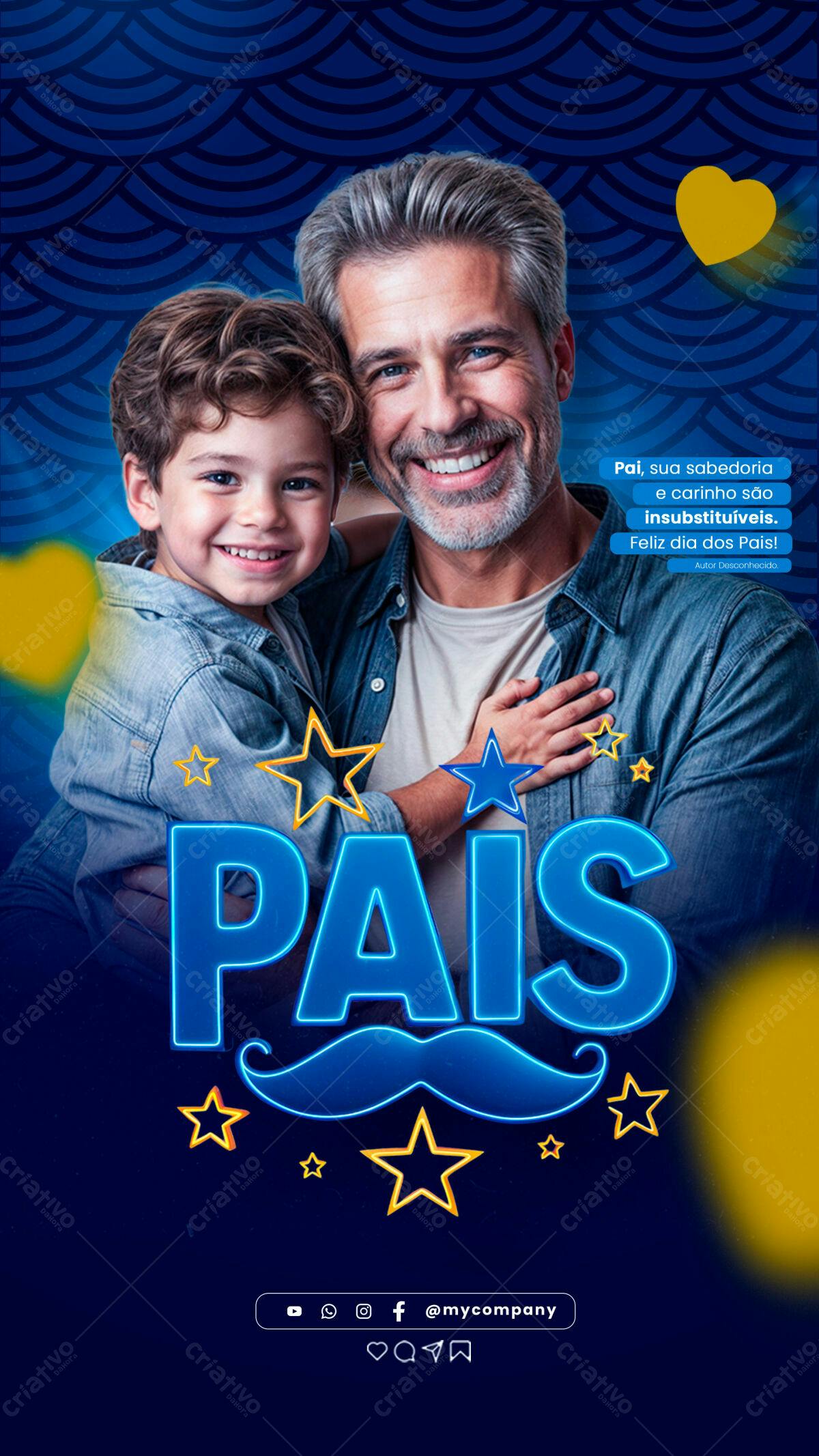 Flyer Dia dos Pais PSD Editável