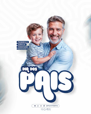 Dia dos pais 11 de agosto campanha social media flyer psd editável 09 1 feed