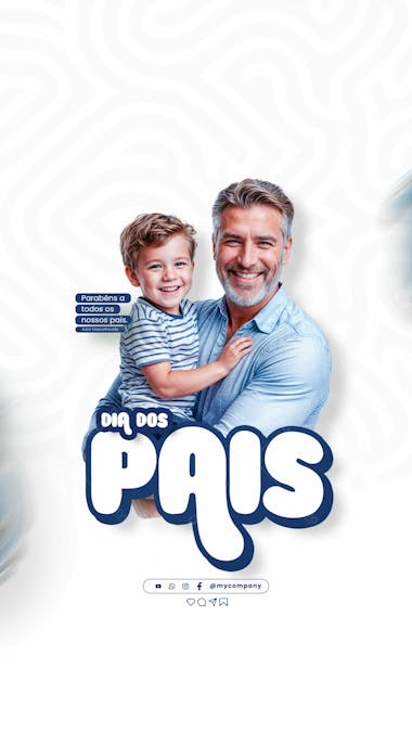 Dia dos pais 11 de agosto campanha social media flyer psd editável 09 1 stories