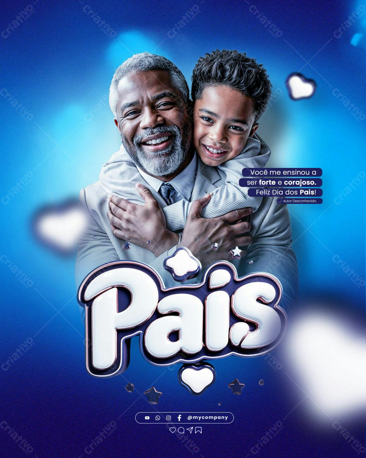 Postagem Dia dos Pais PSD Editável