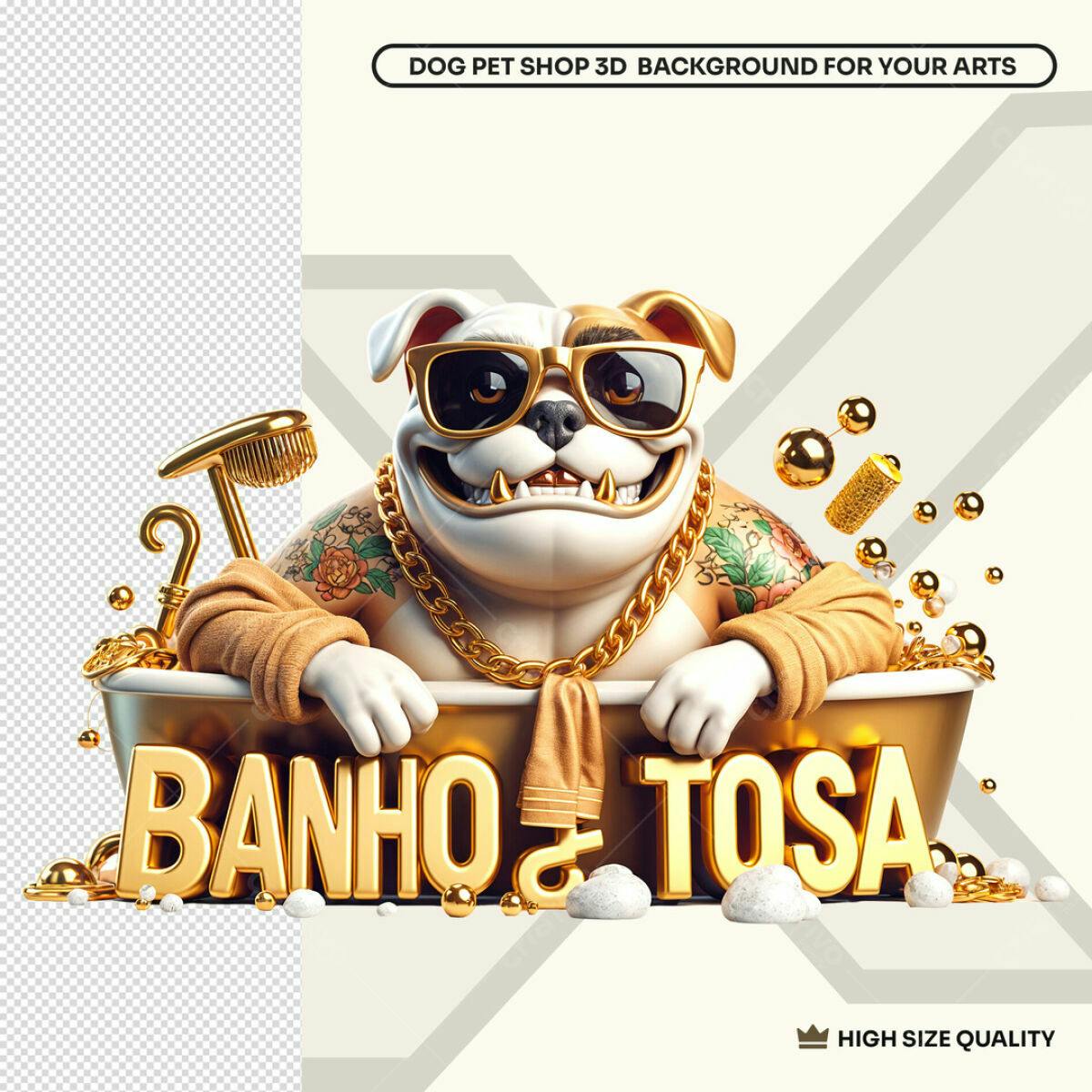 Banner Pet Shop Banho e Tosa PSD Editável