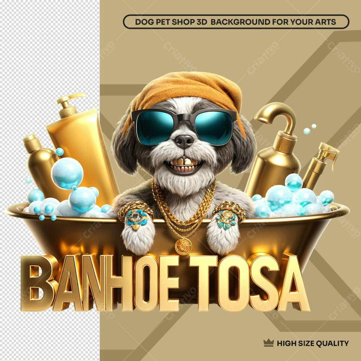 Banner Pet Shop Banho e Tosa PSD Editável