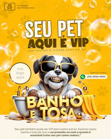 Seu pet aqui é vip social media pet shop