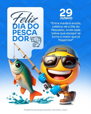 Dia do pescador social media