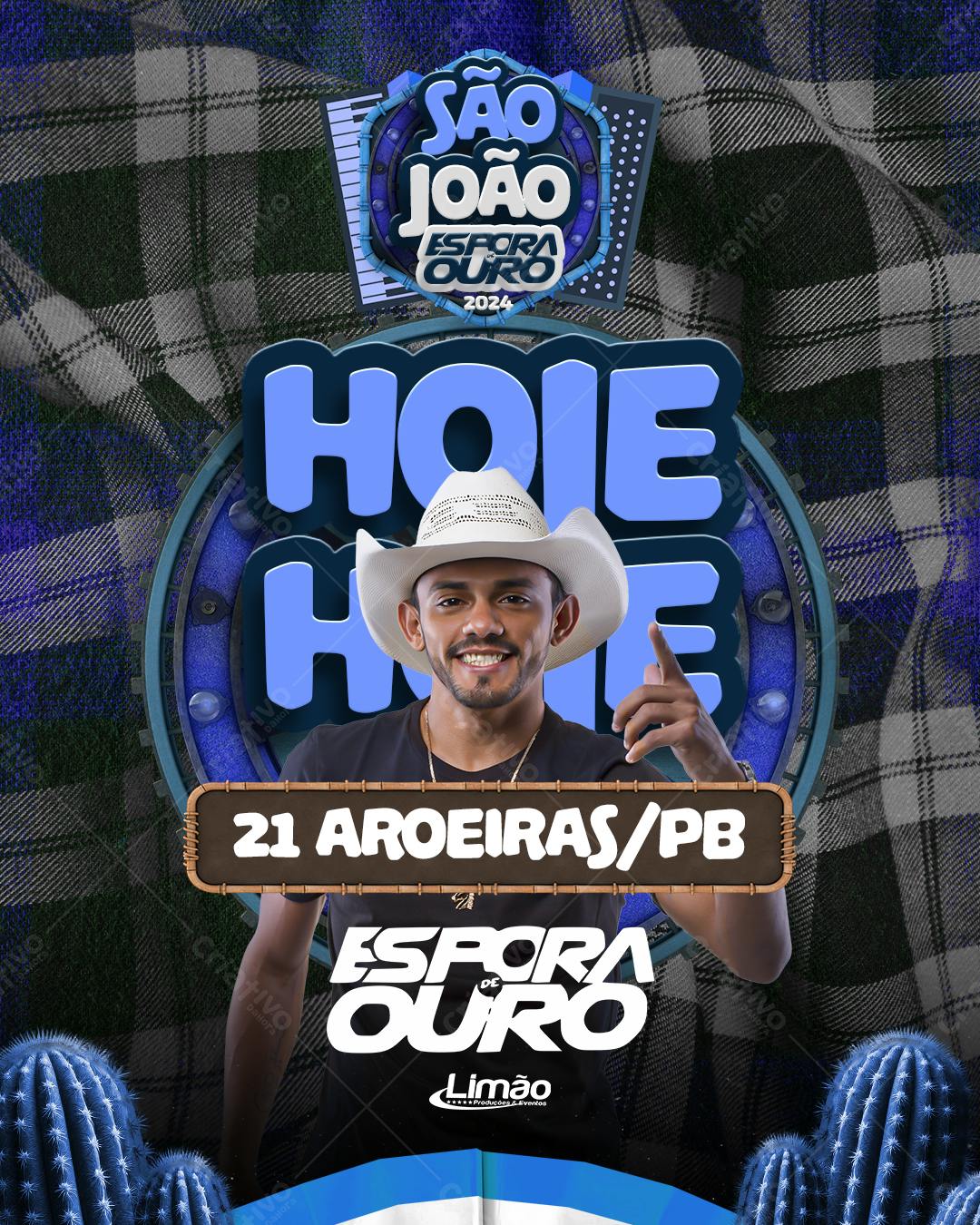 Flyer São João Espora Ouro 2024 PSD Editável