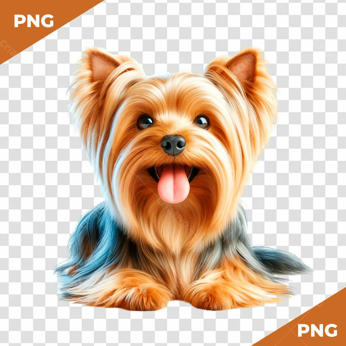 Imagem de Yorkshire Terrier Feliz PSD Editável