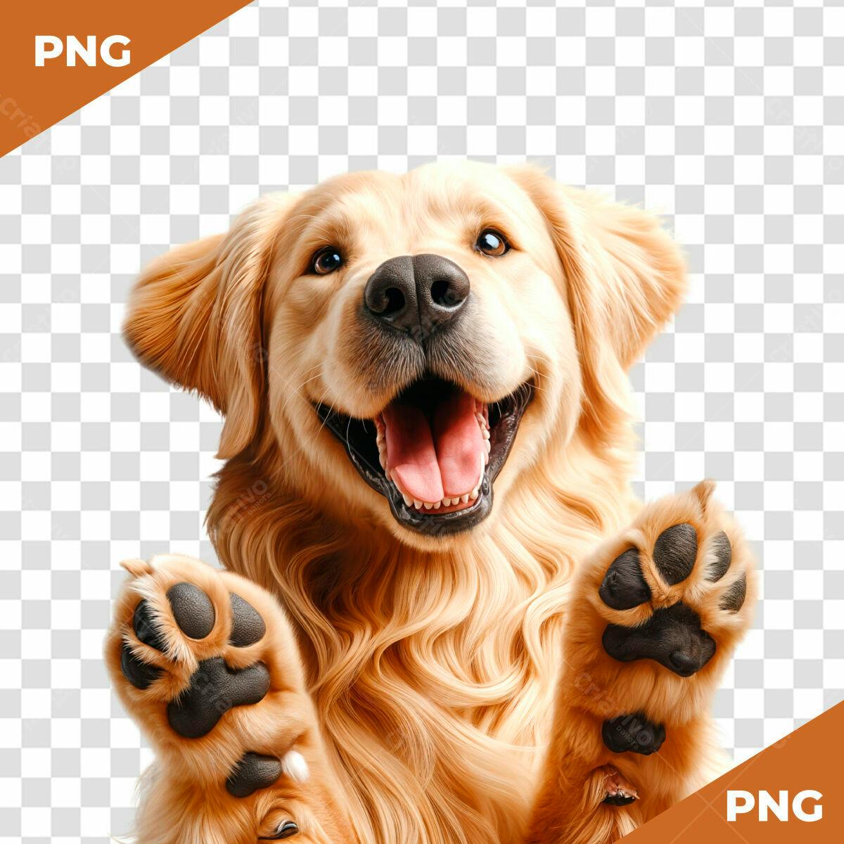Imagem de Golden Retriever PSD Editável