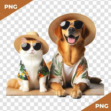 Cachorro e gato animal de estimação png transparente