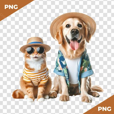 Cachorro e gato animal de estimação png transparente