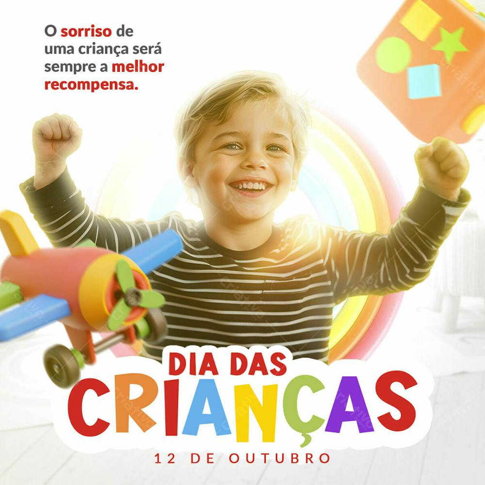 Template Social Media Dia Das Crianças Brinquedos