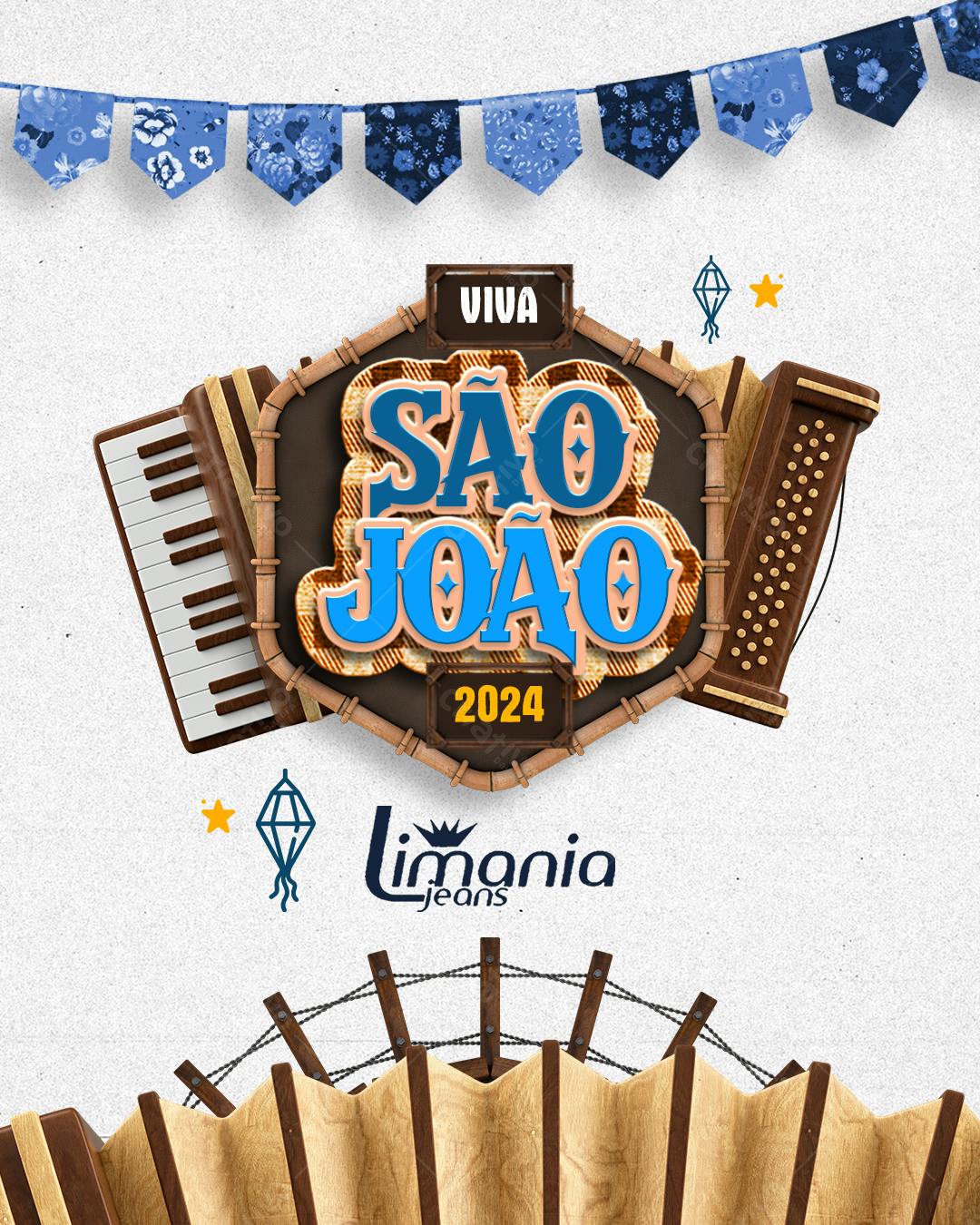 Flyer Festa Junina São João 2024 PSD Editável