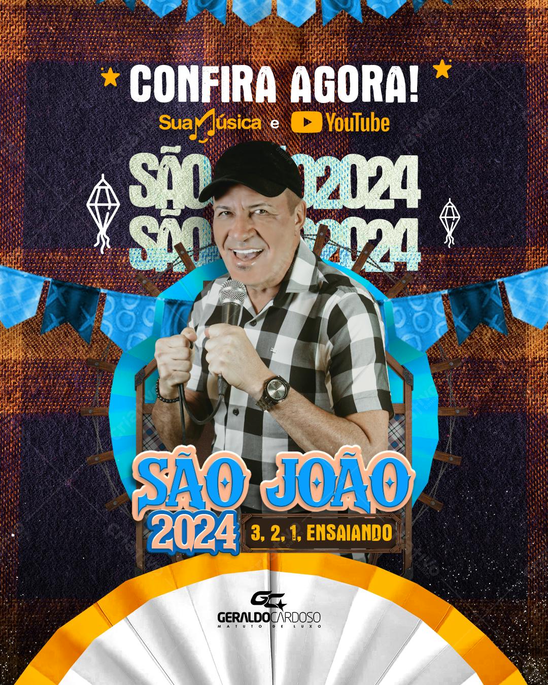 Flyer para Festa de São João 2024 PSD Editável