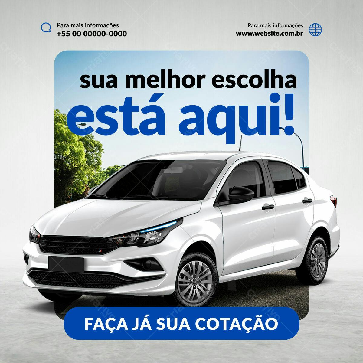 Postagem para Revenda de Carros PSD Editável