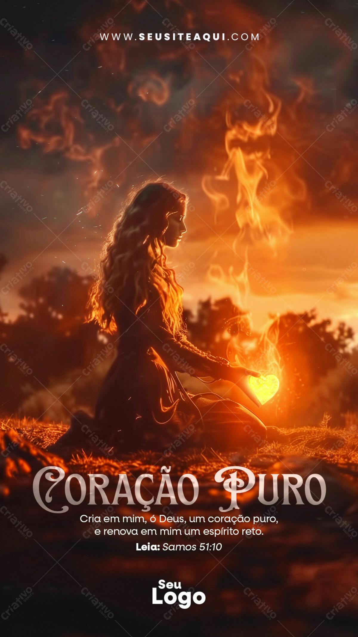 Flyer para Devocional Cristão PSD Editável