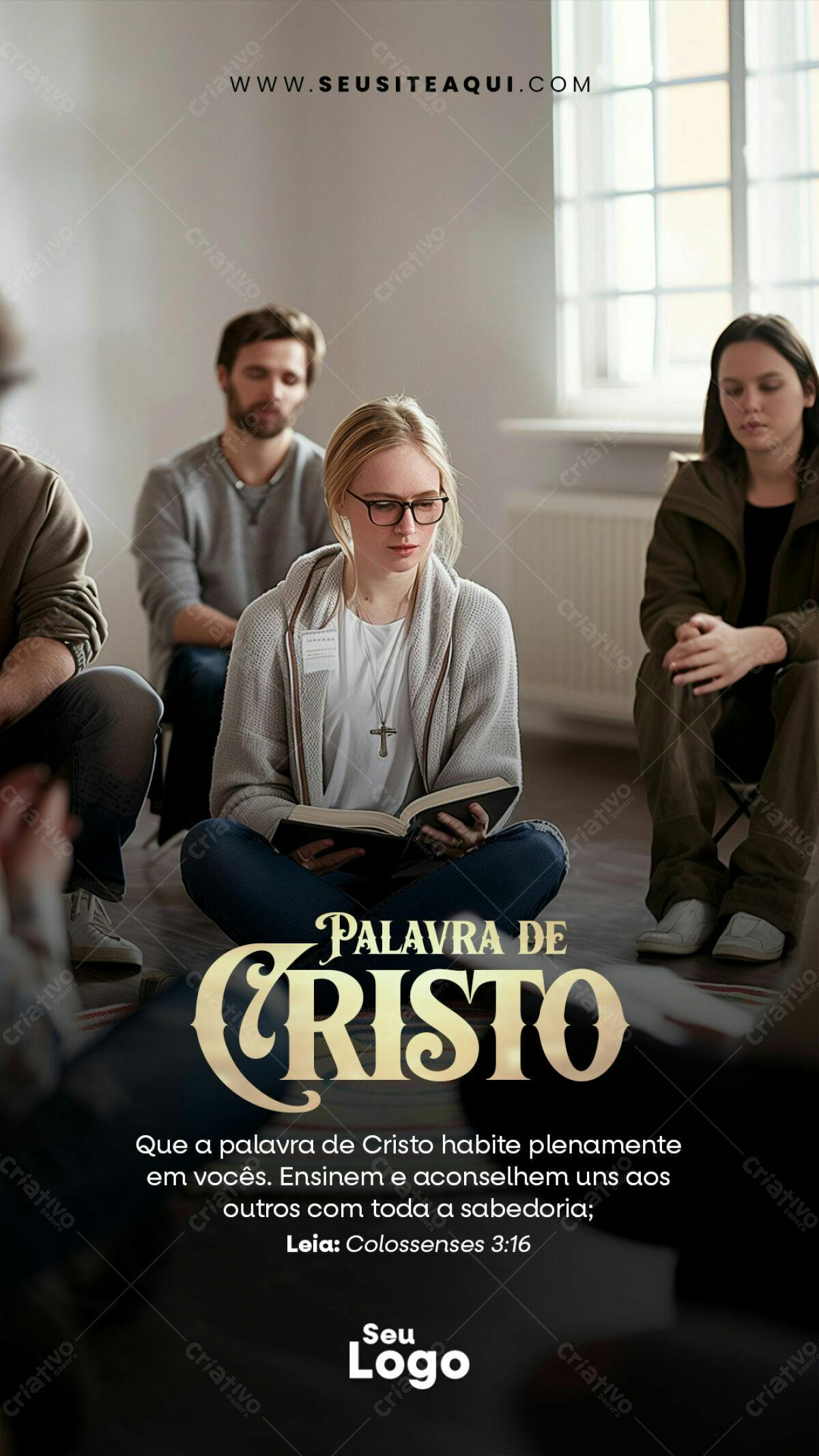 Flyer Palavra de Cristo PSD Editável