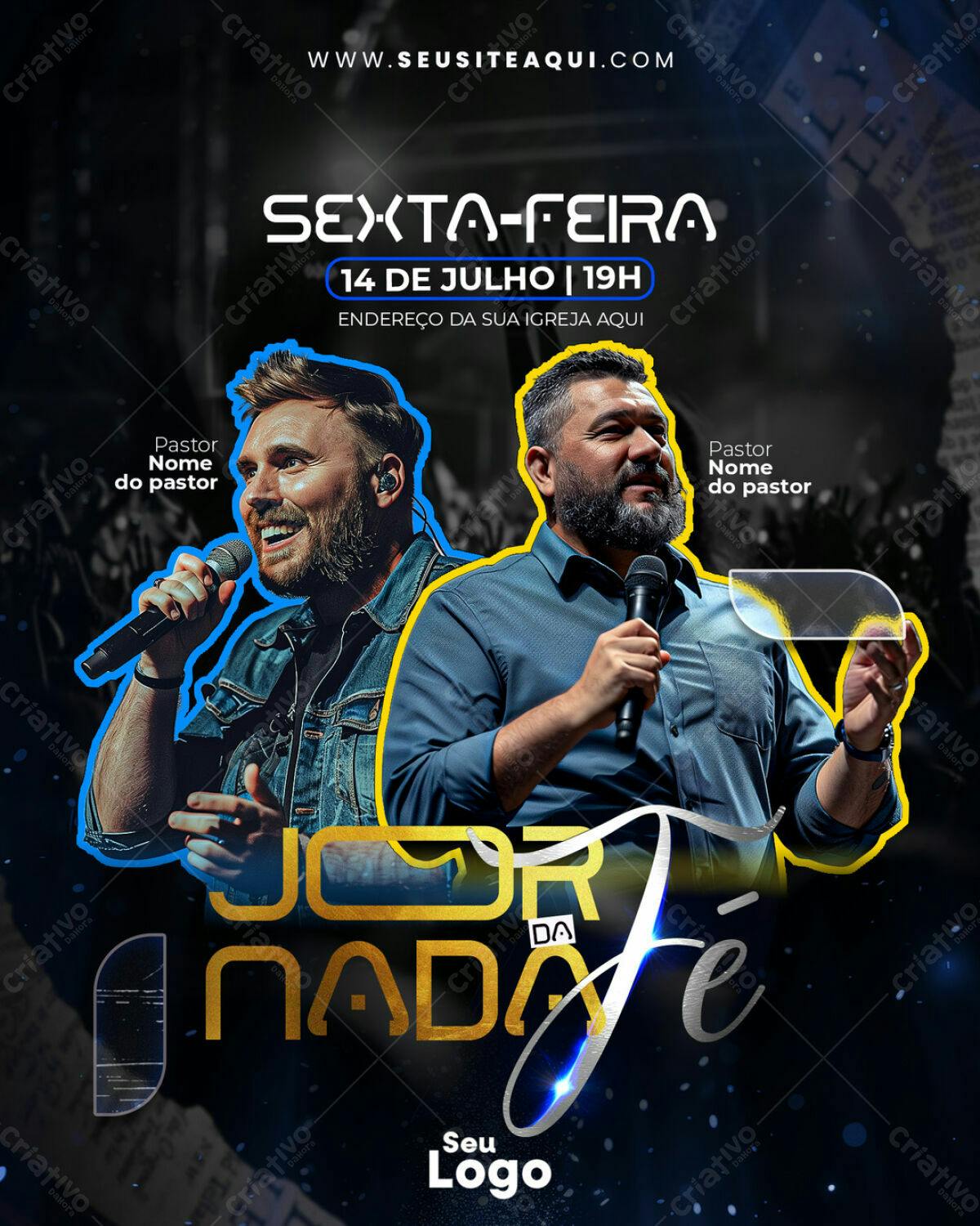 Flyer para Evento Gospel PSD Editável