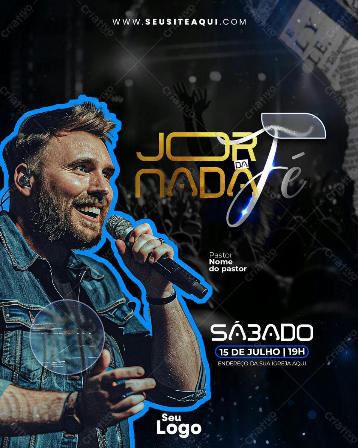 Flyer para Evento Gospel PSD Editável