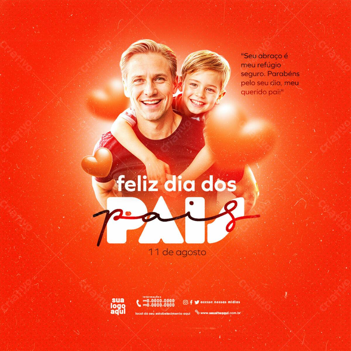 Flyer Dia dos Pais PSD Editável