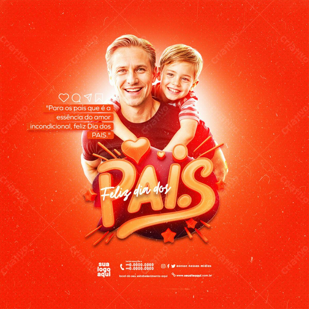 Postagem Dia dos Pais PSD Editável