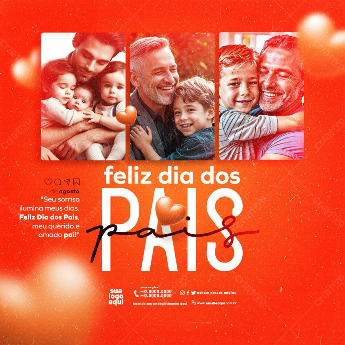 Postagem Dia dos Pais PSD Editável