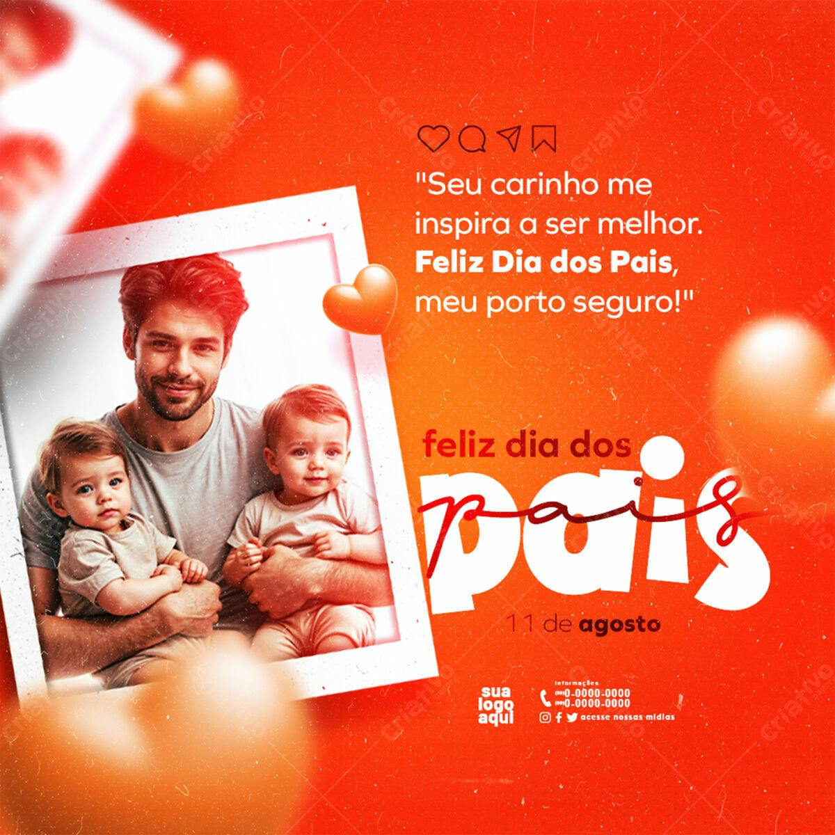 Postagem Dia dos Pais PSD Editável