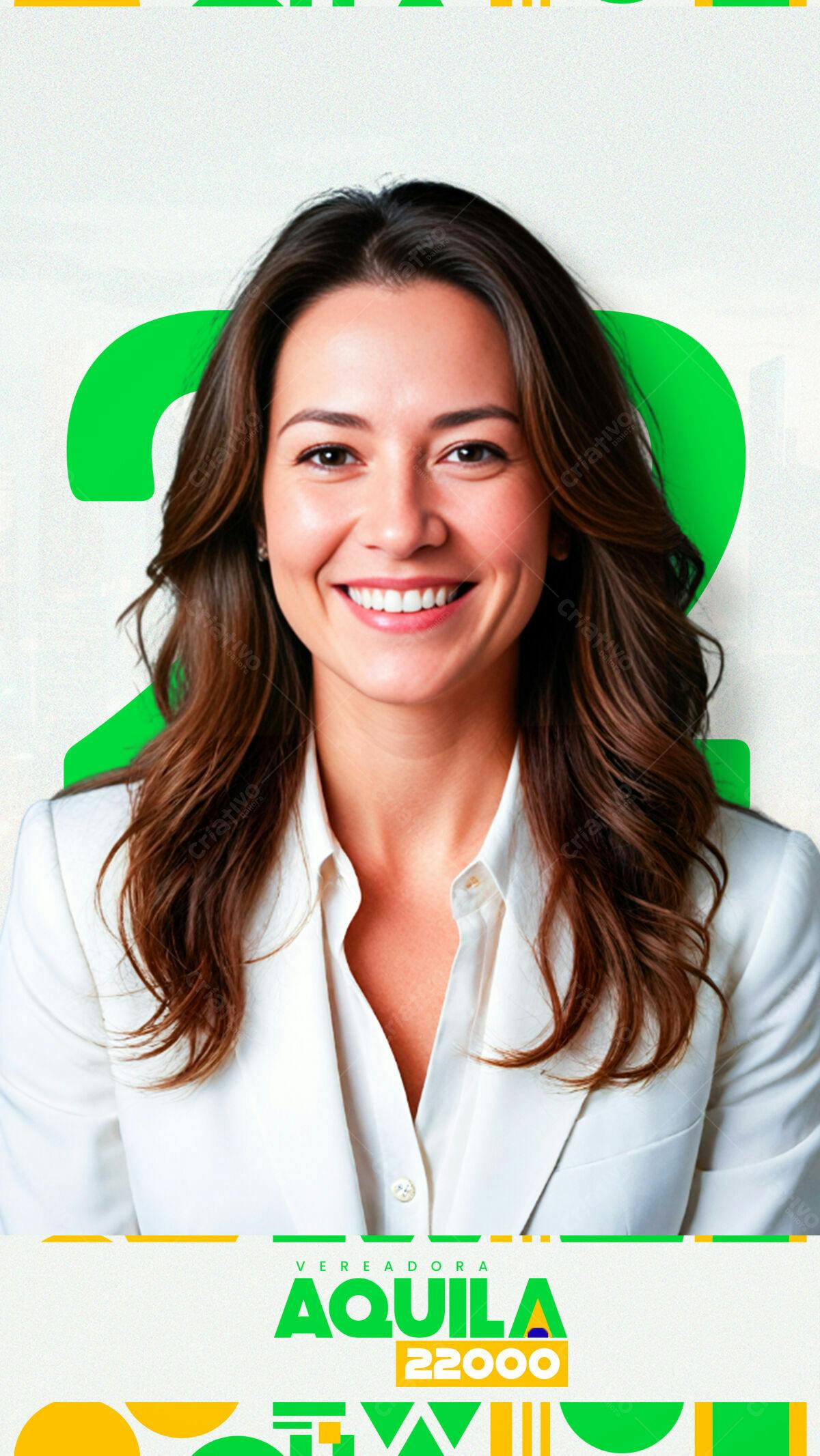 Material de Campanha Política PSD para Vereadora Editável