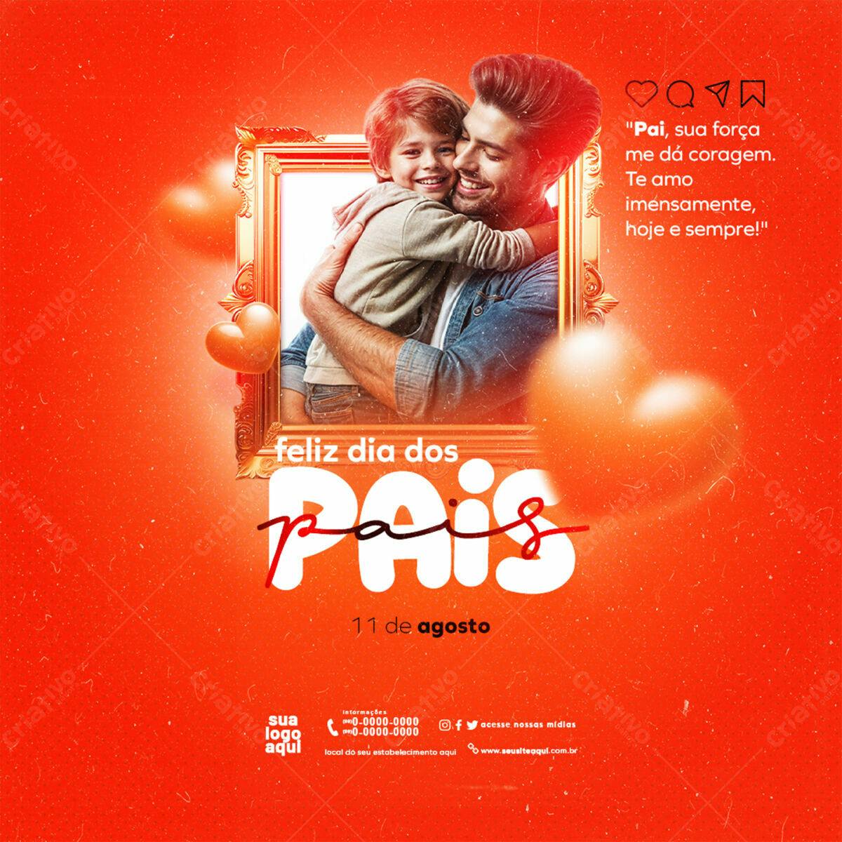 Flyer Dia dos Pais PSD Editável