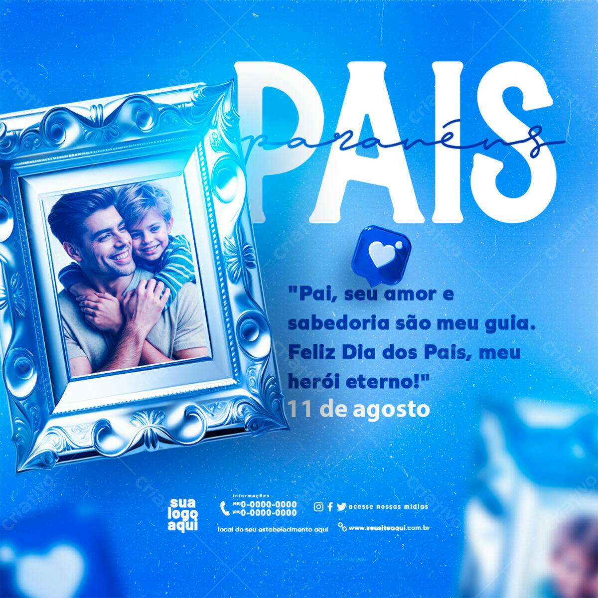 Postagem Dia dos Pais PSD Editável