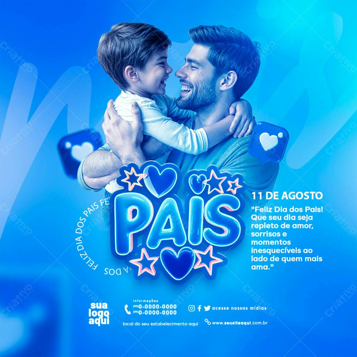 Flyer Dia dos Pais PSD Editável