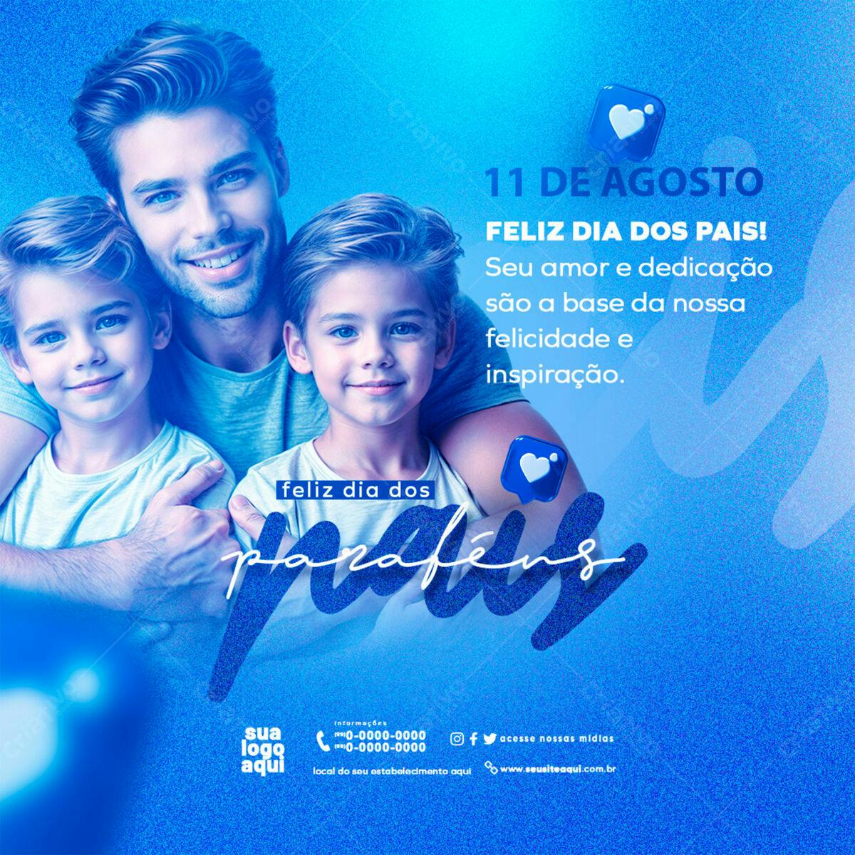 Postagem Dia dos Pais PSD Editável