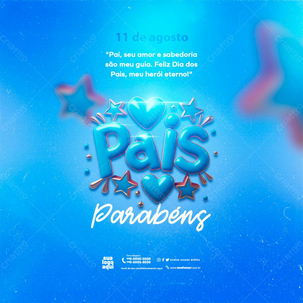 Postagem Dia dos Pais PSD Editável