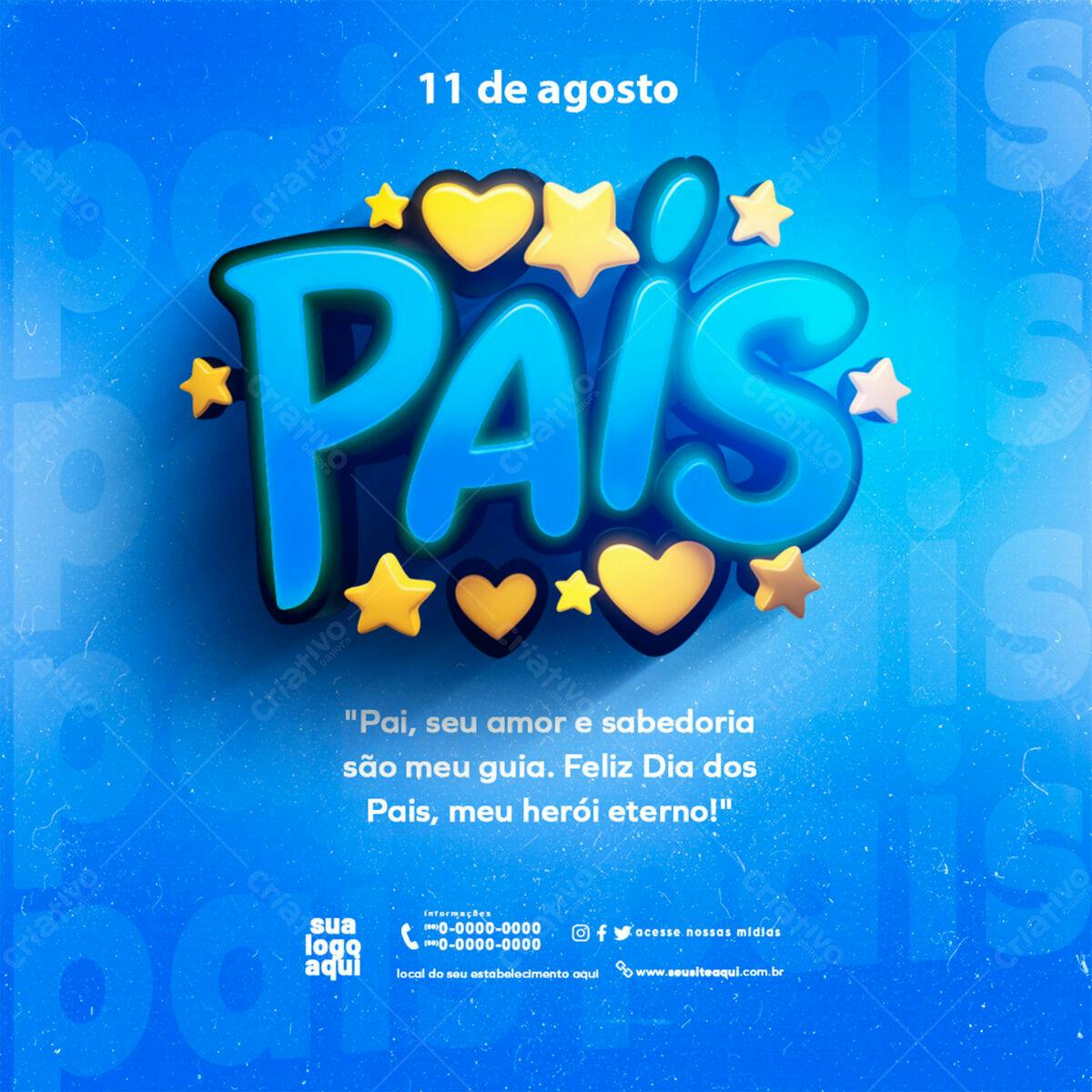 Postagem Dia dos Pais PSD Editável