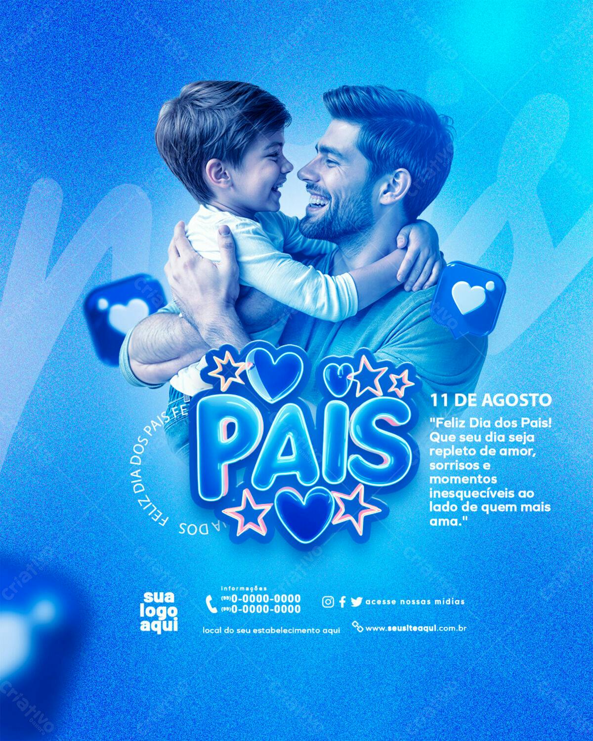 Flyer Dia dos Pais PSD Editável