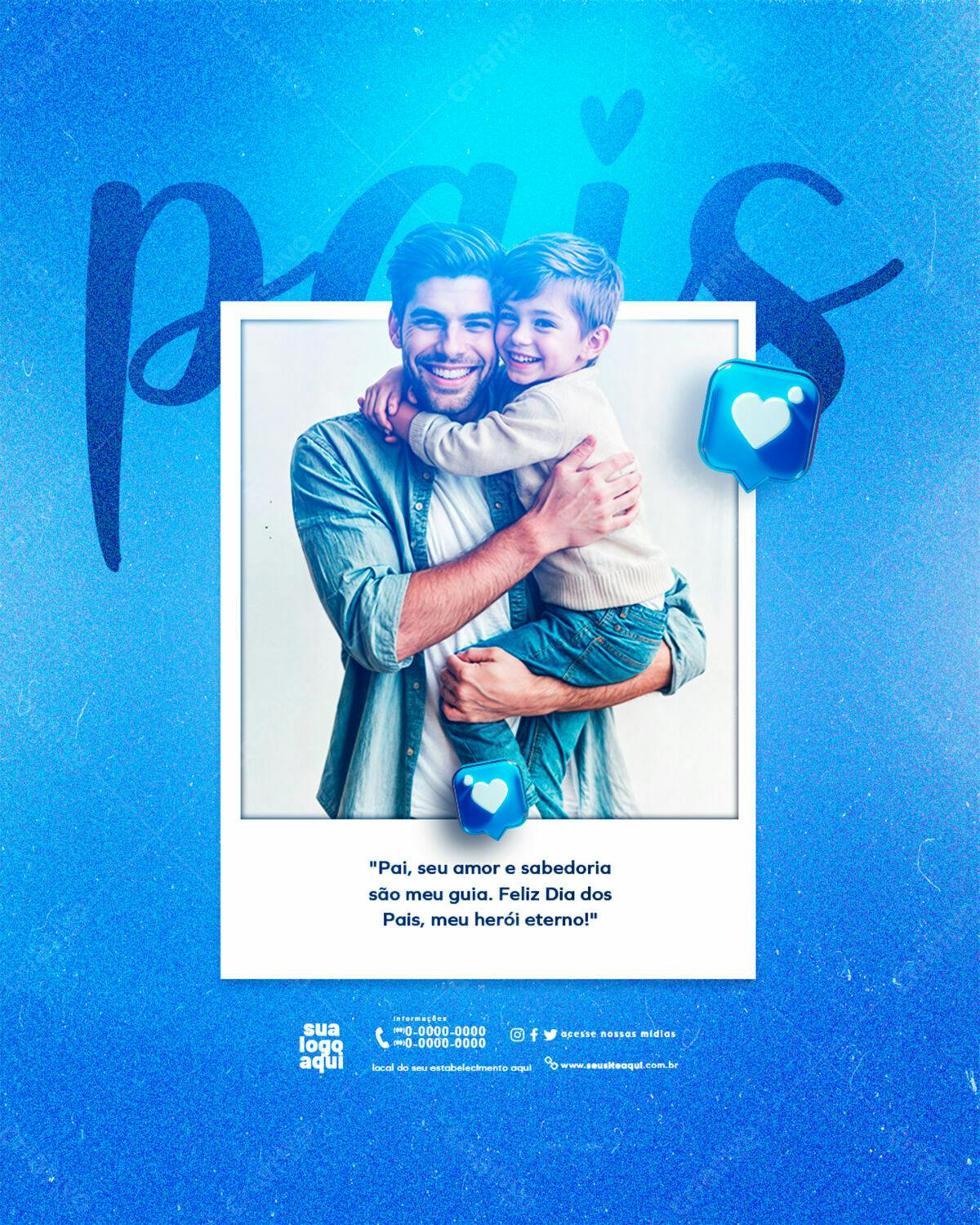 Post para Dia dos Pais PSD Editável