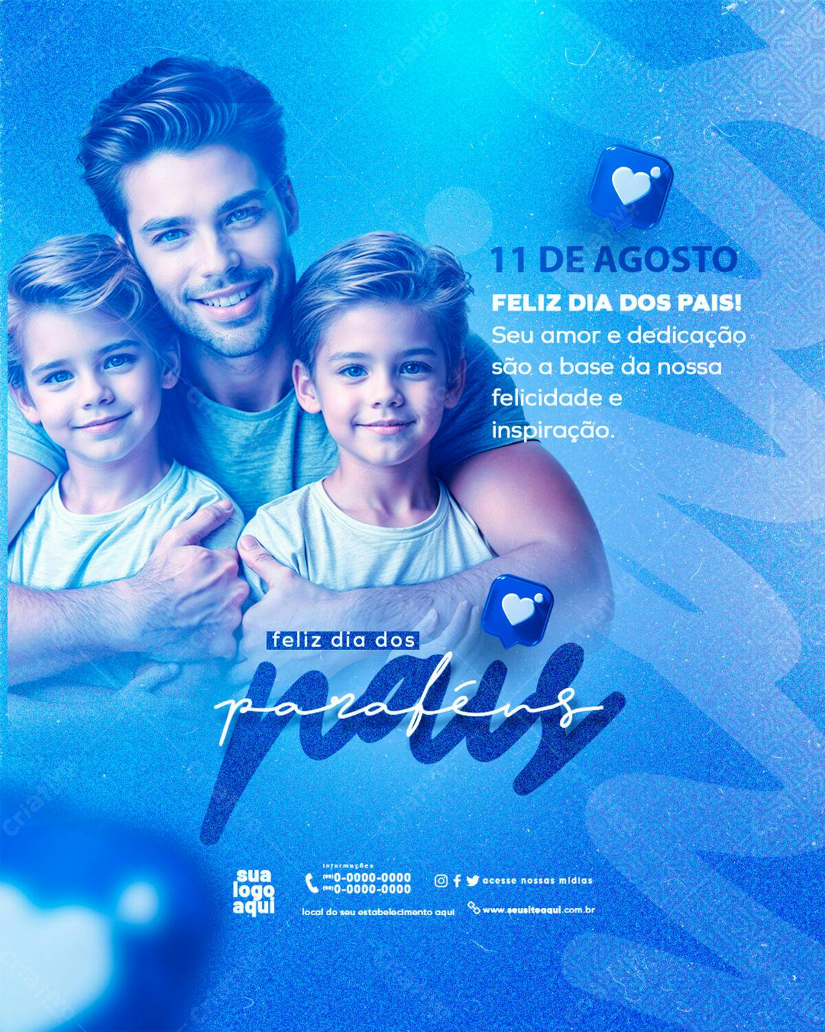 Flyer Dia dos Pais PSD Editável