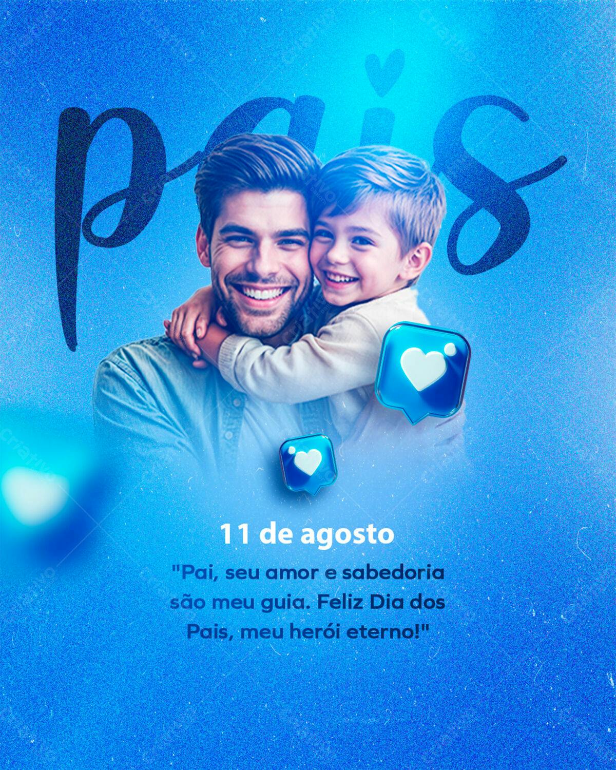 Postagem Dia dos Pais PSD Editável
