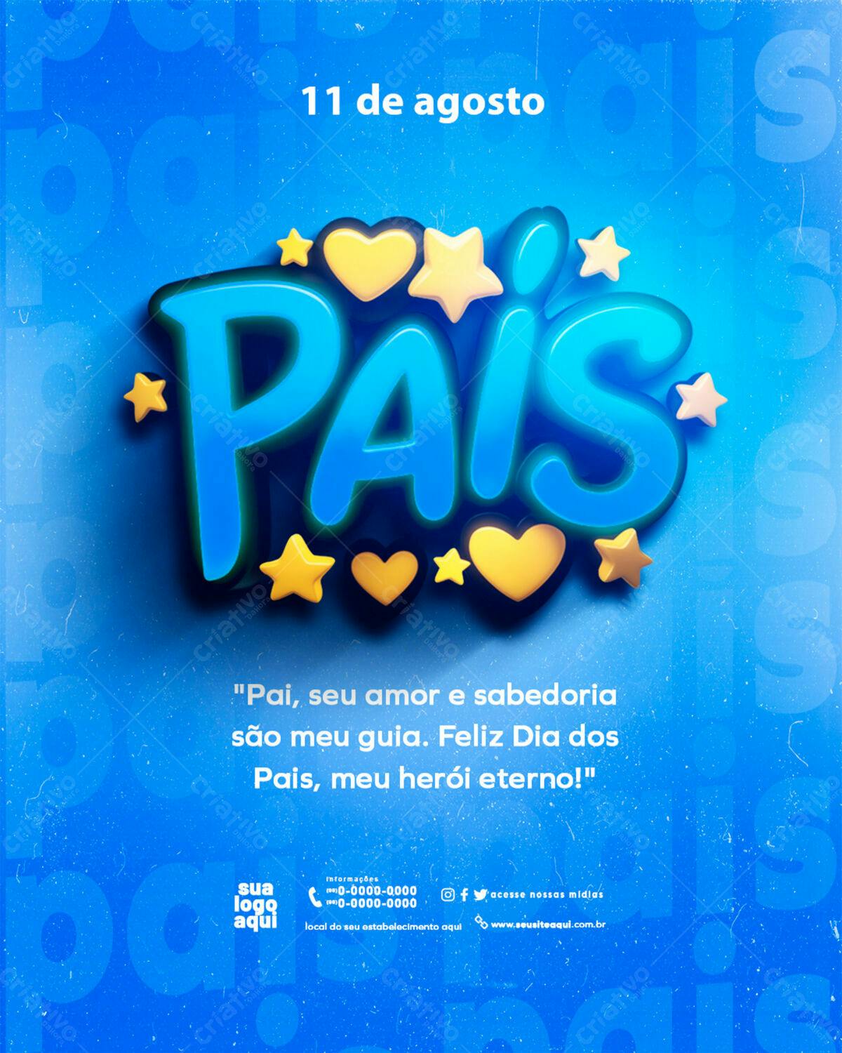 Flyer Dia dos Pais PSD Editável