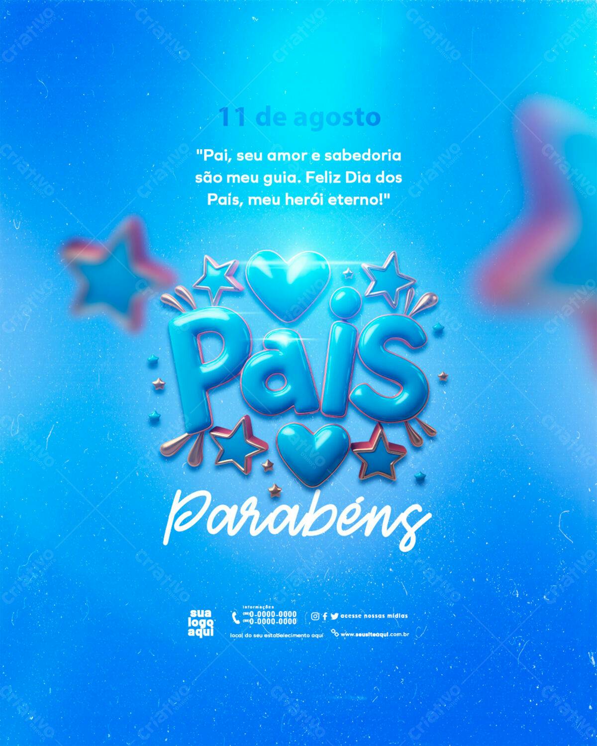 Flyer Dia dos Pais PSD Editável